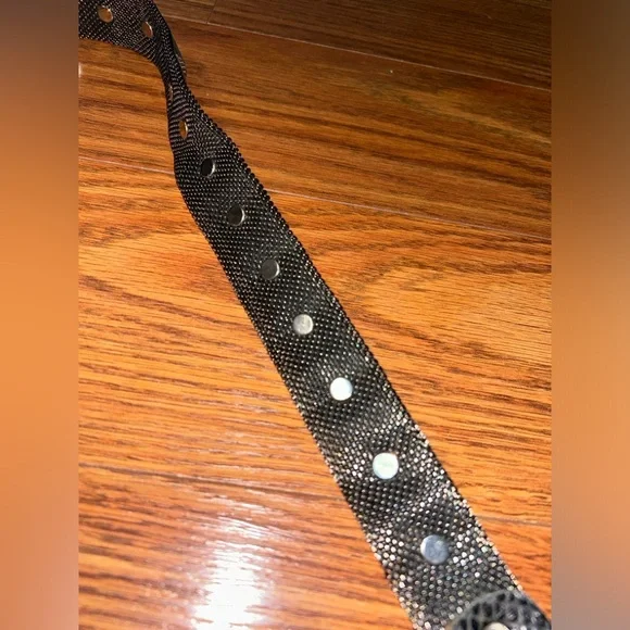 Vintage‎ Nanni Milano Studded Leather and Chainmail Heavy Western Belt Size 32